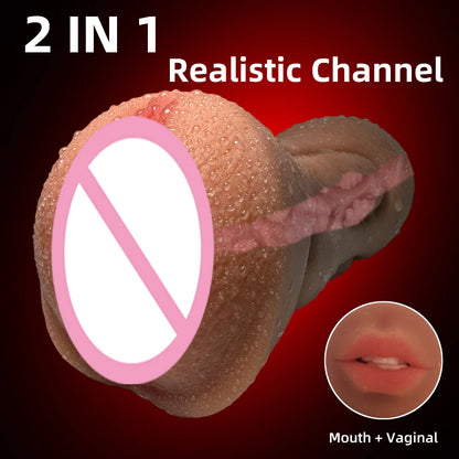 2 in 1 Male Masturbator